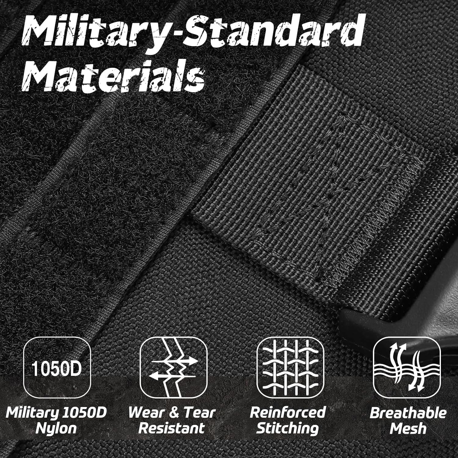 rabbitgoo Tactical Dog Harness for Large