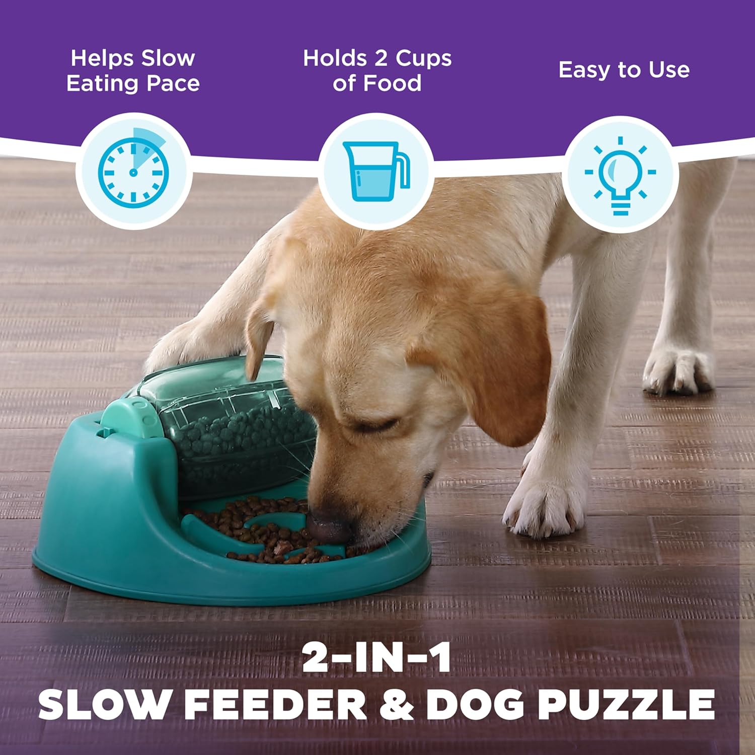 Outward Hound by Nina Ottosson Spin N' Eat Dog Puzzle and Slow Feeder