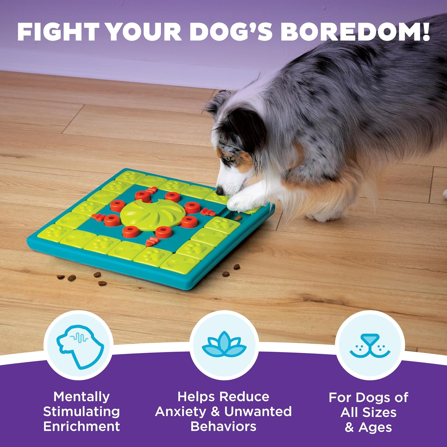 Outward Hound by Nina Ottosson MultiPuzzle – Interactive Dog Treat Puzzle Enrichment Toy